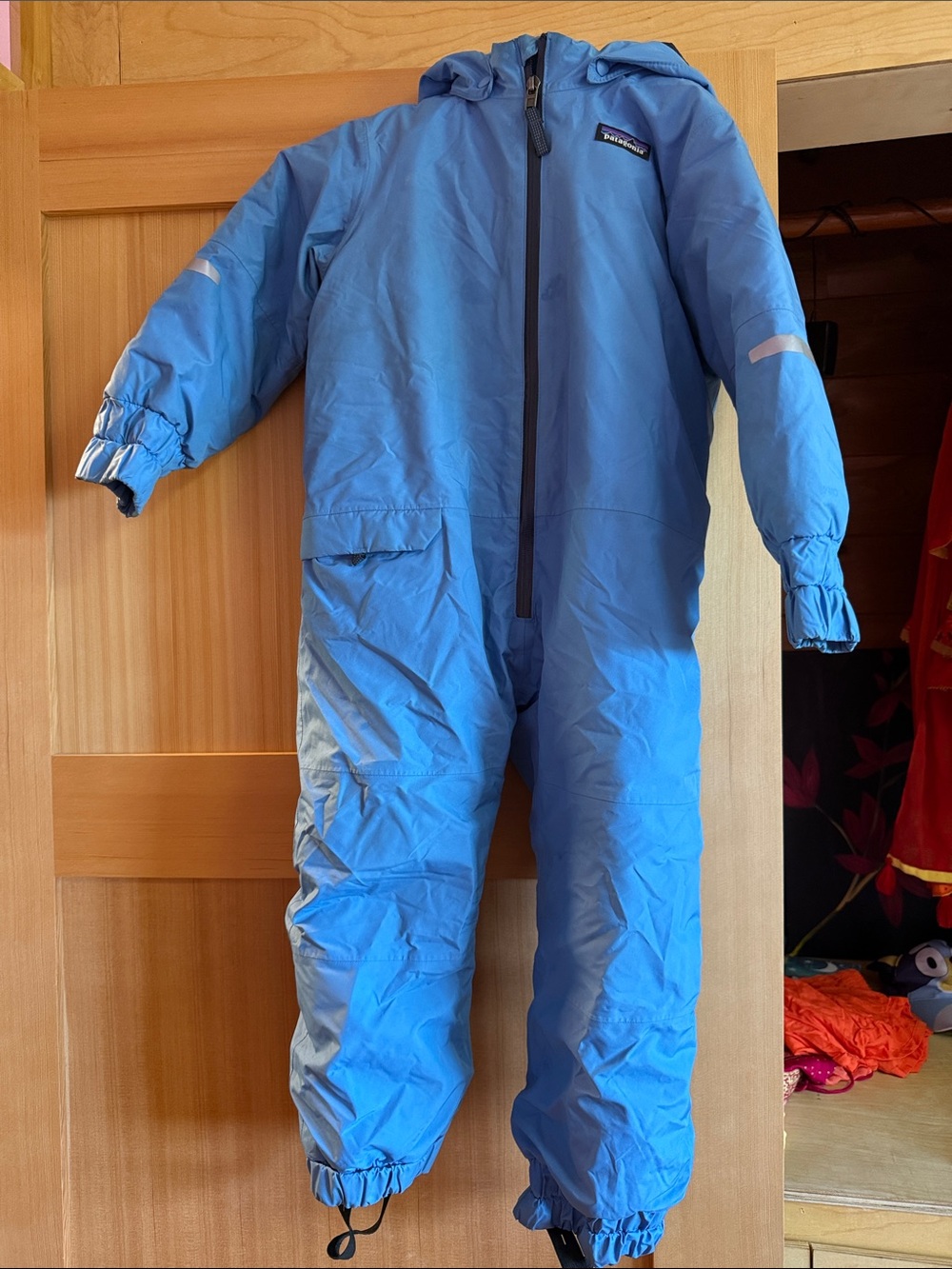 Patagonia Light Blue Kids' Insulated One-Piece Snowsuit
